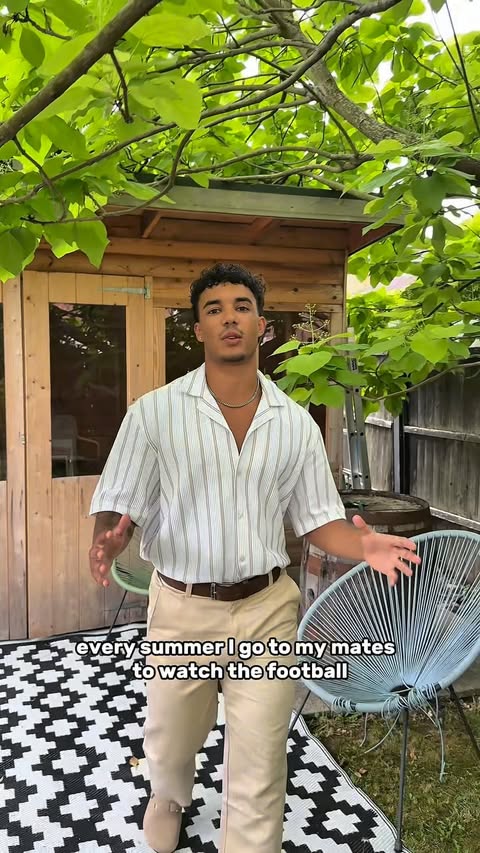 Instagram post by @freddiefraserr for John Lewis & Partners. Caption reads: AD summer just got a whole lot better with....