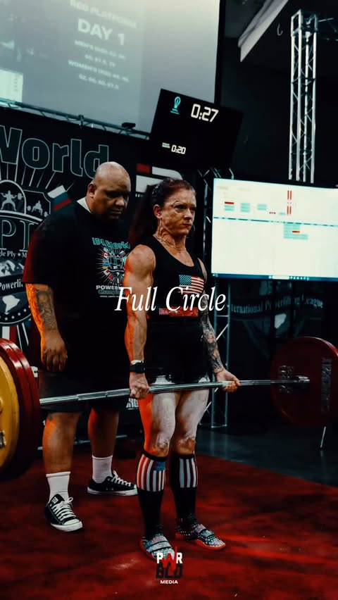 Instagram post by @reddphoenixx for RP Strength. Caption reads: [...] foundation. @animalpak code ‘Rhonda’....