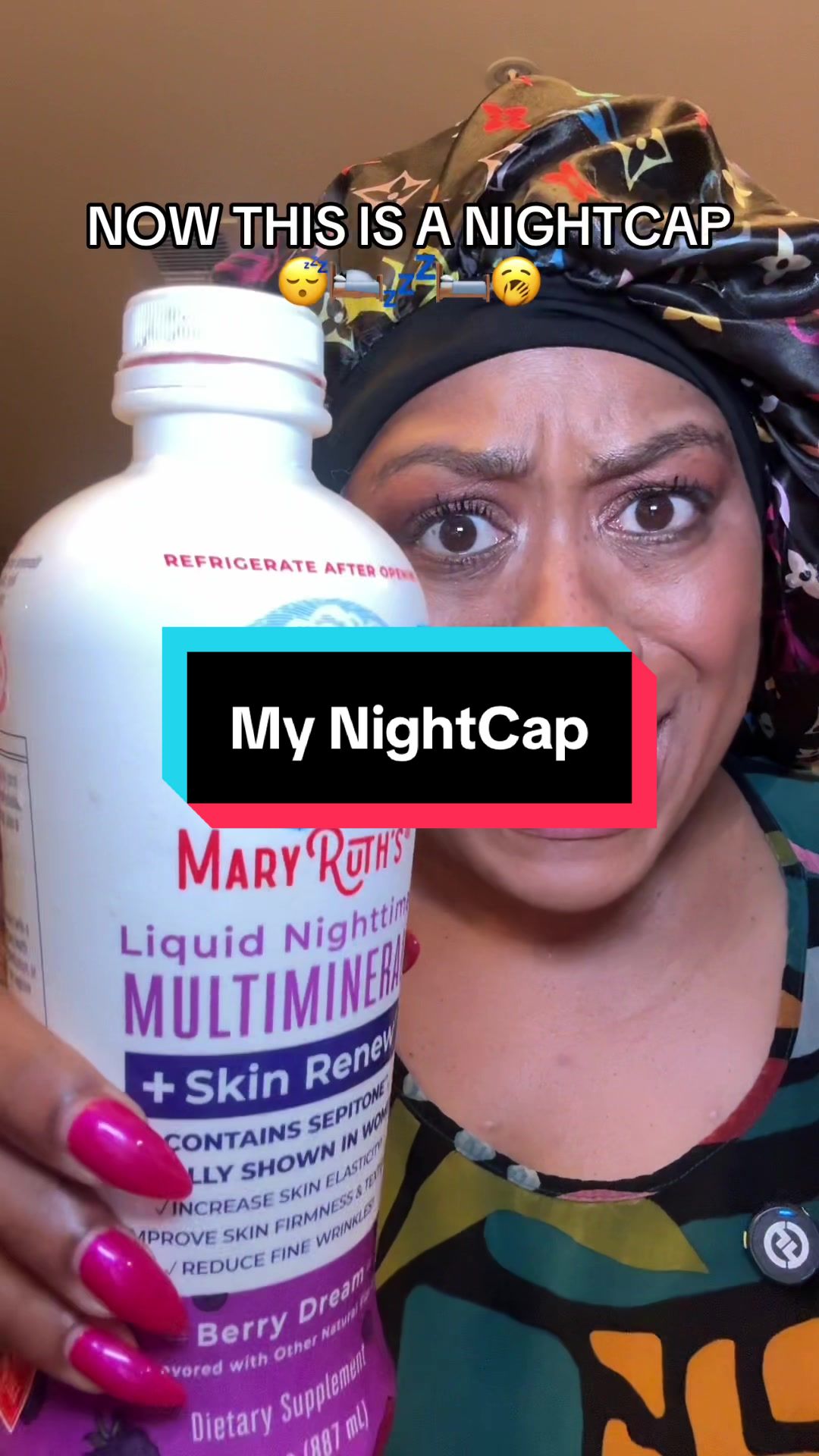 TikTok post by @plussizeandbossy for MaryRuth Organics. Caption reads: My husband knows what time it is when he sees this....
