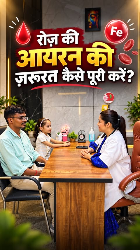 Instagram post by @her_healthmd for GRITZO. Caption reads: [...] saath, main daily iron support ke liye....