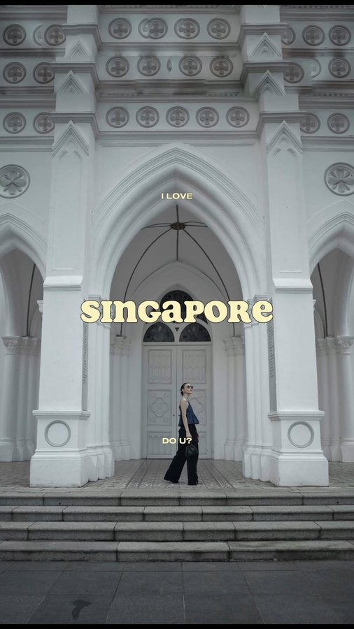 Instagram post by @bellaclrs for The Paper Bunny. Caption reads: Singapore is such a blast! 🎡 It’s a playground....