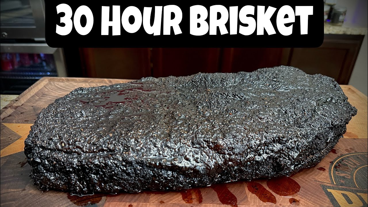 YouTube post by @SmokinJoesPitBBQ for Dalstrong. Caption reads: 30 Hour Smoked Brisket Experiment - Smokin' Joe's....