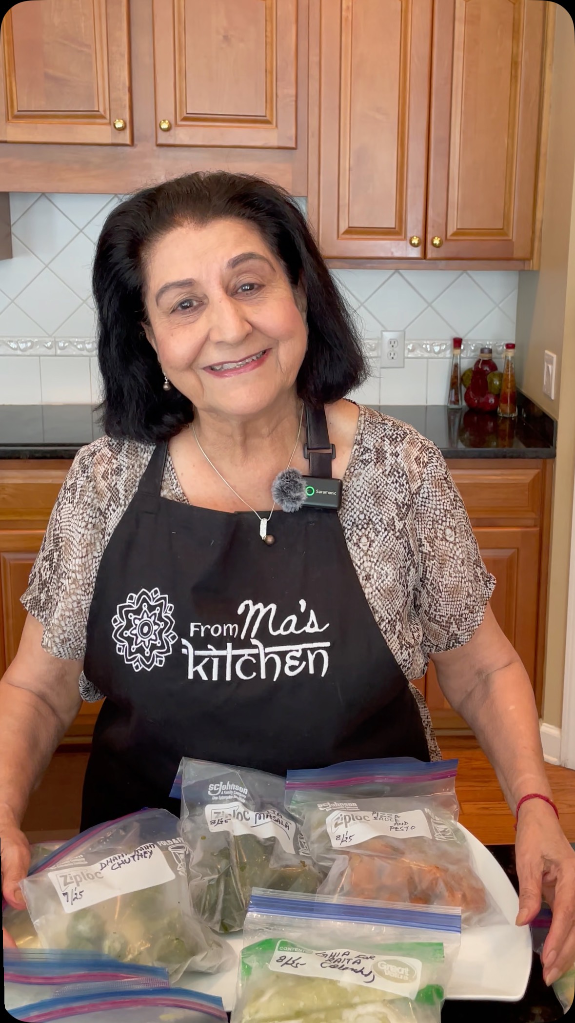 Instagram post by @frommaskitchen for Ziploc. Caption reads: My best kitchen hack😉 Prepping things like....