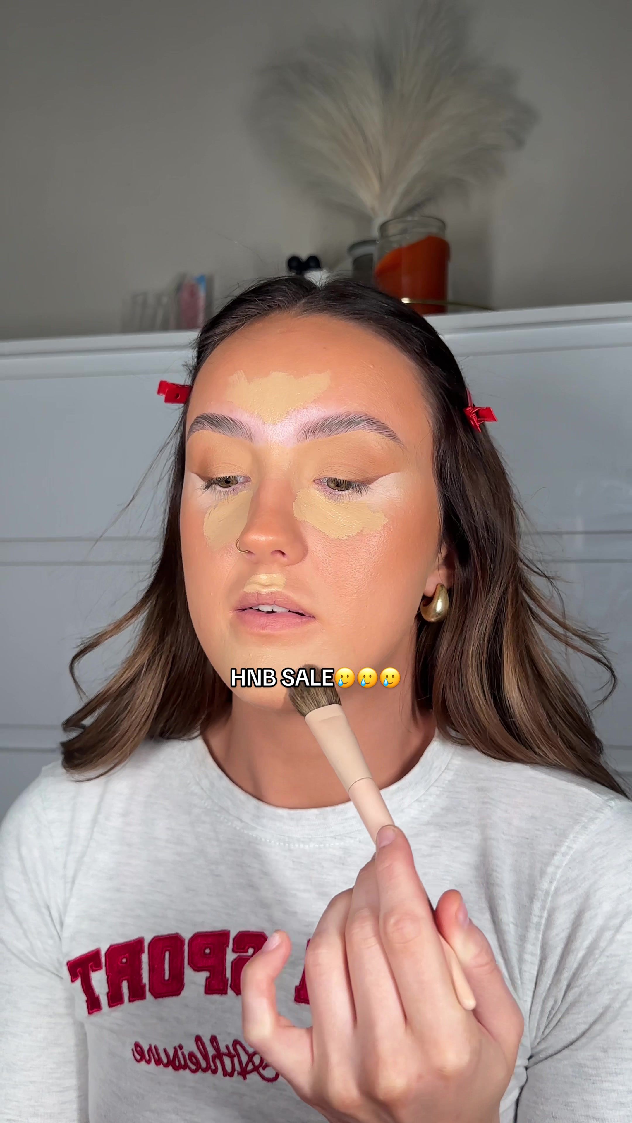 TikTok post by @shaniaflanagan_ for HNB Cosmetics. Caption reads: HNB SALE ALERTTTTT🥲 @HNB Cosmetics  #fyp #foryou....