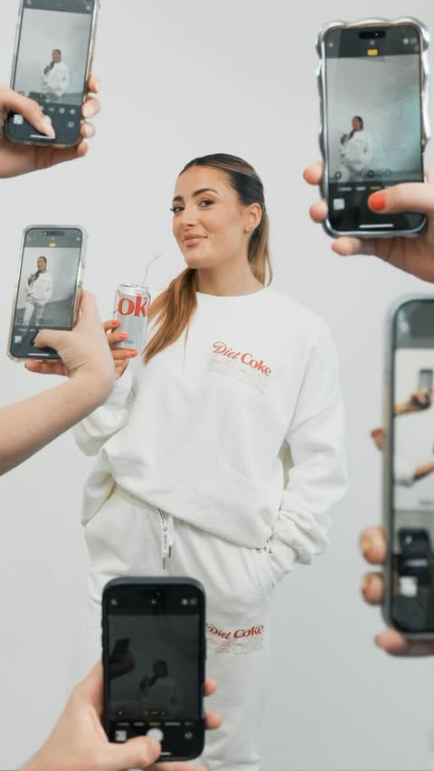 Instagram post by @hauskris for Diet Coke. Caption reads: pic magnet 🤳 tag me & @dietcoke in your fit pics....