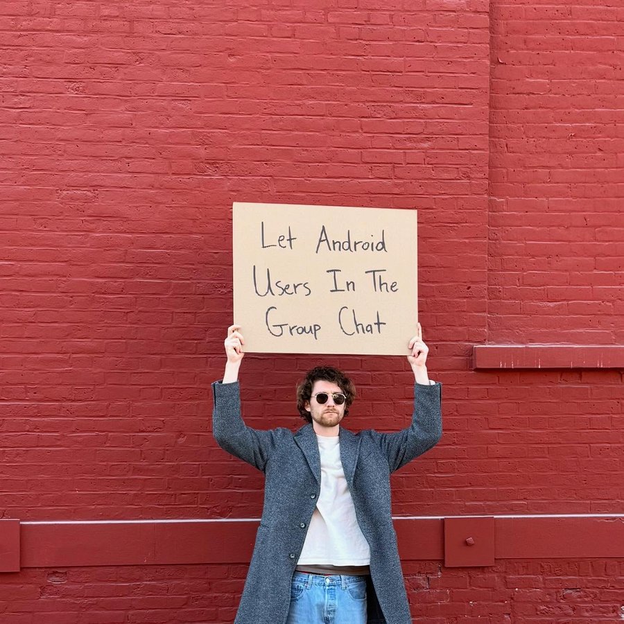 Instagram post by @dudettewithsign for Android. Caption reads: This is a sign that texting between @Android and....