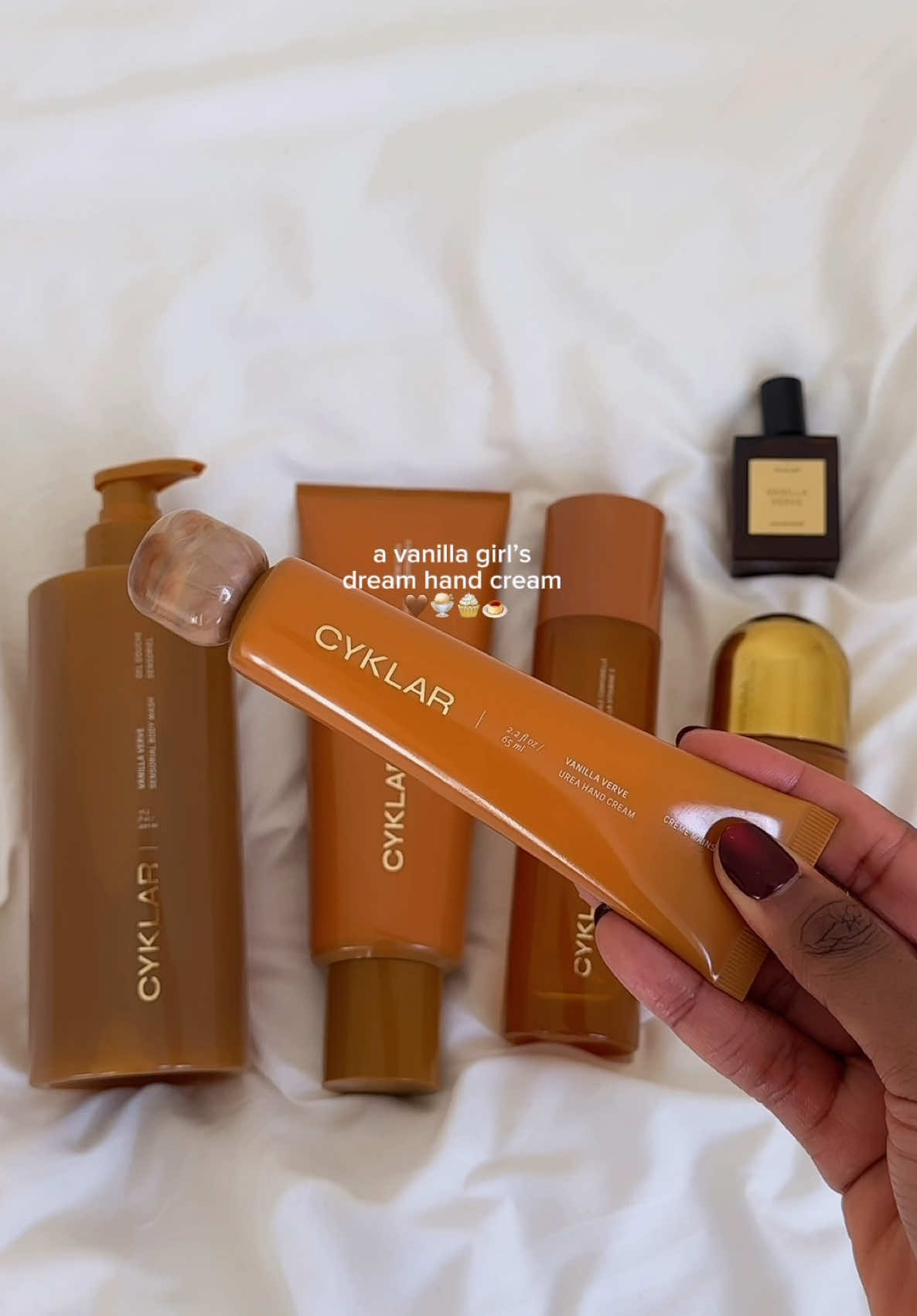 TikTok post by @dailydoseofshaz_ for CYKLAR. Caption reads: [...] waiting for this 😍. Vanilla verve from....