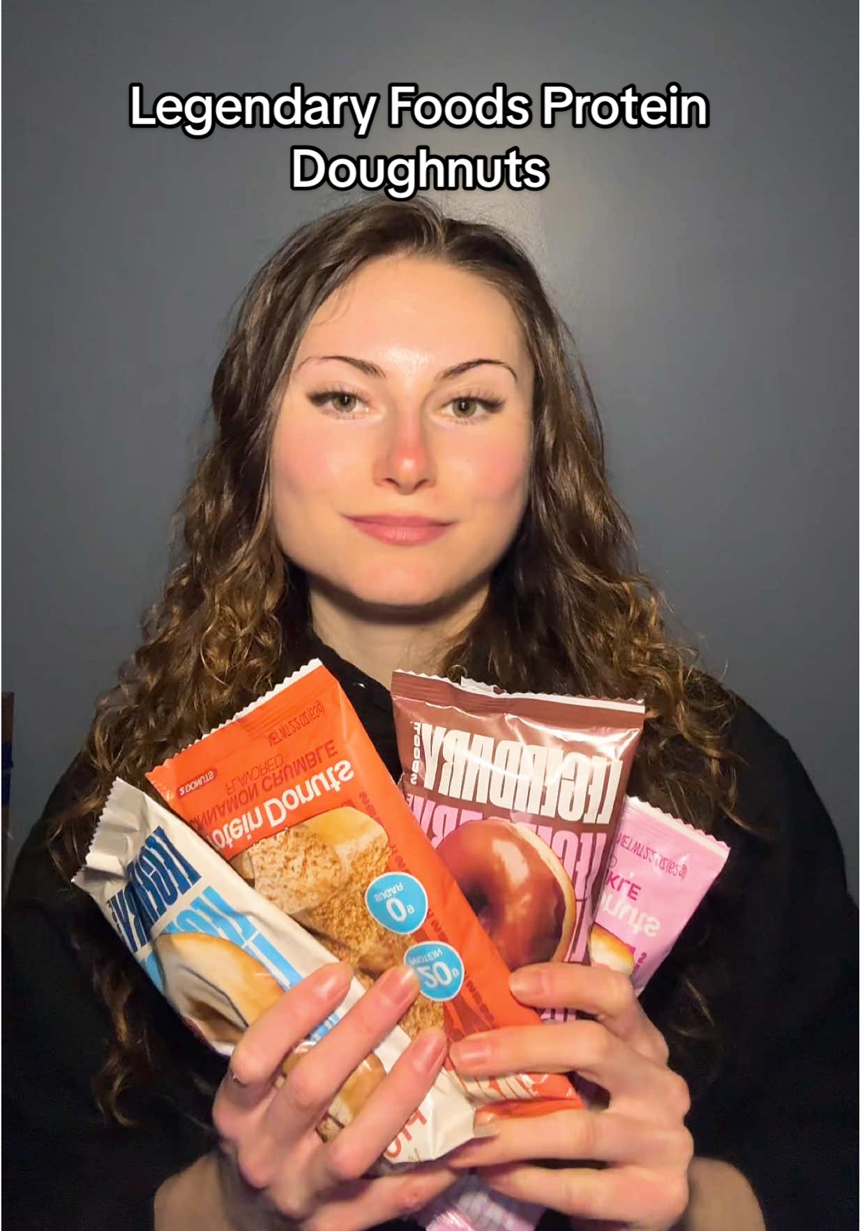 TikTok post by @sidneysnacks for GNC. Caption reads: [...] Protein Doughnuts 🍩 @Legendary Foods @GNC....