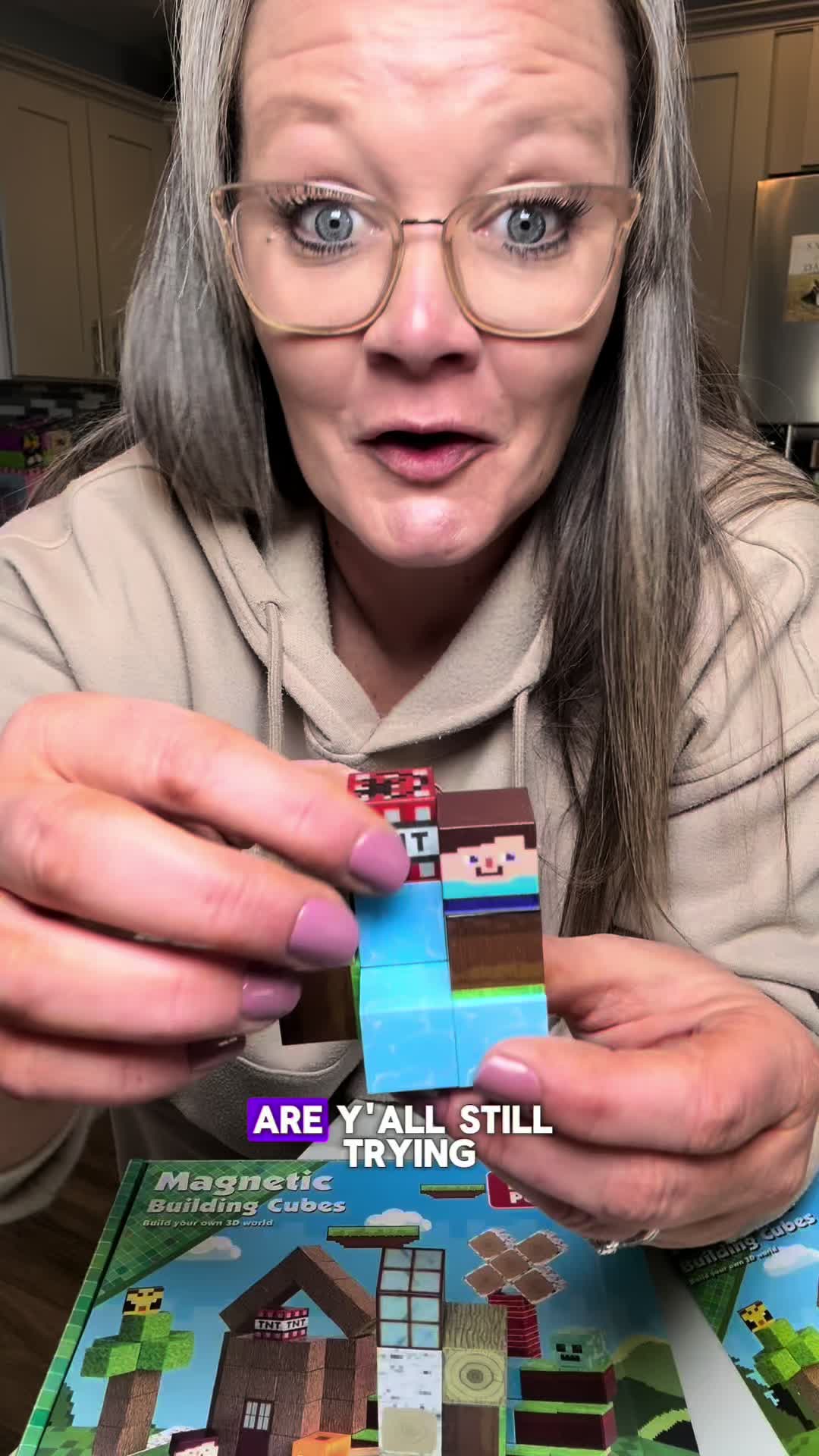 TikTok post by @itsyourgirl441 for Magnetopia. Caption reads: “Need a Christmas gift for kids that keeps them....