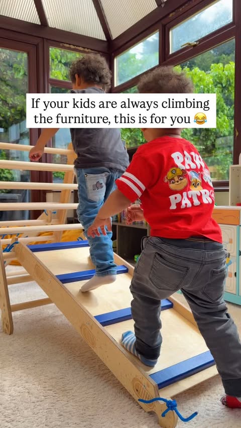 Instagram post by @ssaliexplorers for GOODEVAS. Caption reads: [...] This 5-in-1 climbing set from @goodevas has....