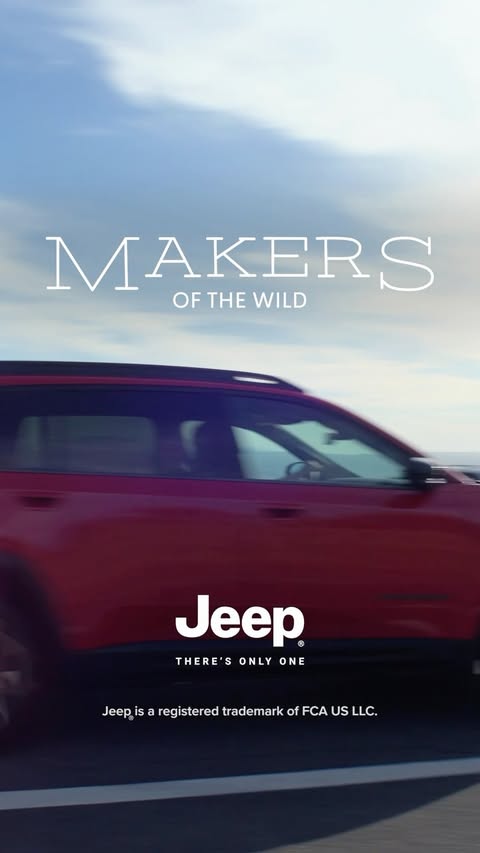 Instagram post by @paradiseunmapped for Jeep. Caption reads: [...] reaction when we stepped inside the new....