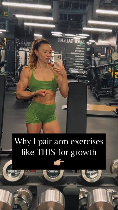 Instagram post by @daniellameans for PARAGON. Caption reads: [...] this for your next arm day. Wearing....