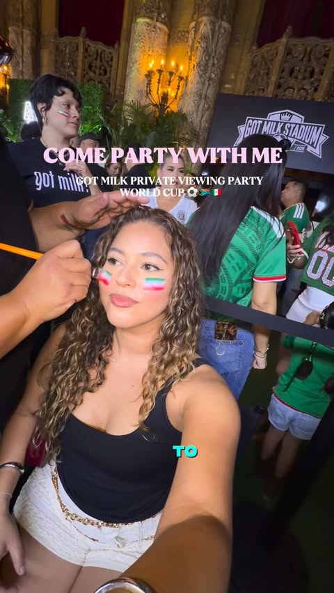 Instagram post by @500daysofnatalie for got milk. Caption reads: Private party w/ @gotmilk ⚽️ One of the coolest....