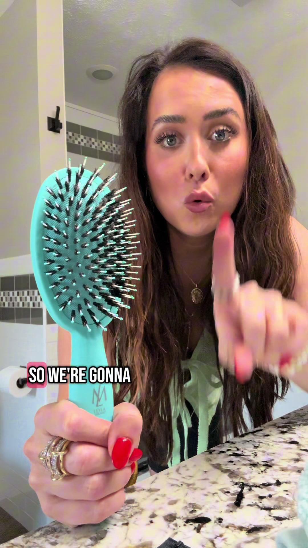 TikTok post by @alljenmarie for Hairtamin. Caption reads: [...] this days old disaster. I am a convert....