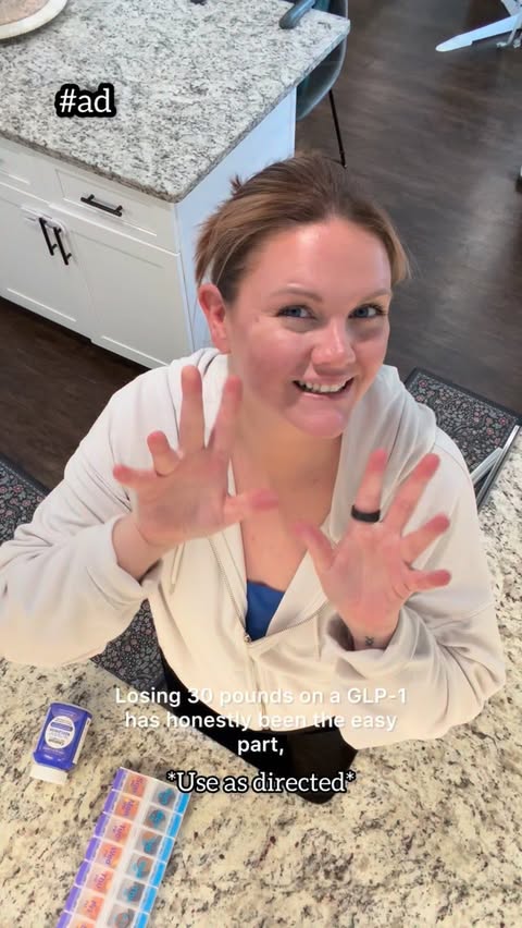 Instagram post by @brittanymolfese for Centrum. Caption reads: #ad No one talks about how eating less on a GLP-1....