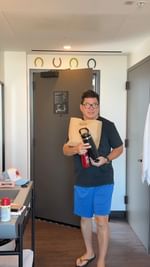 Instagram post by @ladyspinedoc for Moxy Hotels. Caption reads: Which one is correct? Also who do you have in the....