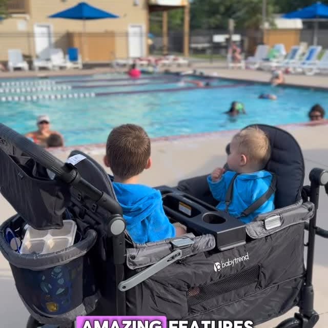 Instagram post by @lifewithh_mel for Baby Trend. Caption reads: The Baby Trend Quest 3-in-1 Stroller Wagon from....