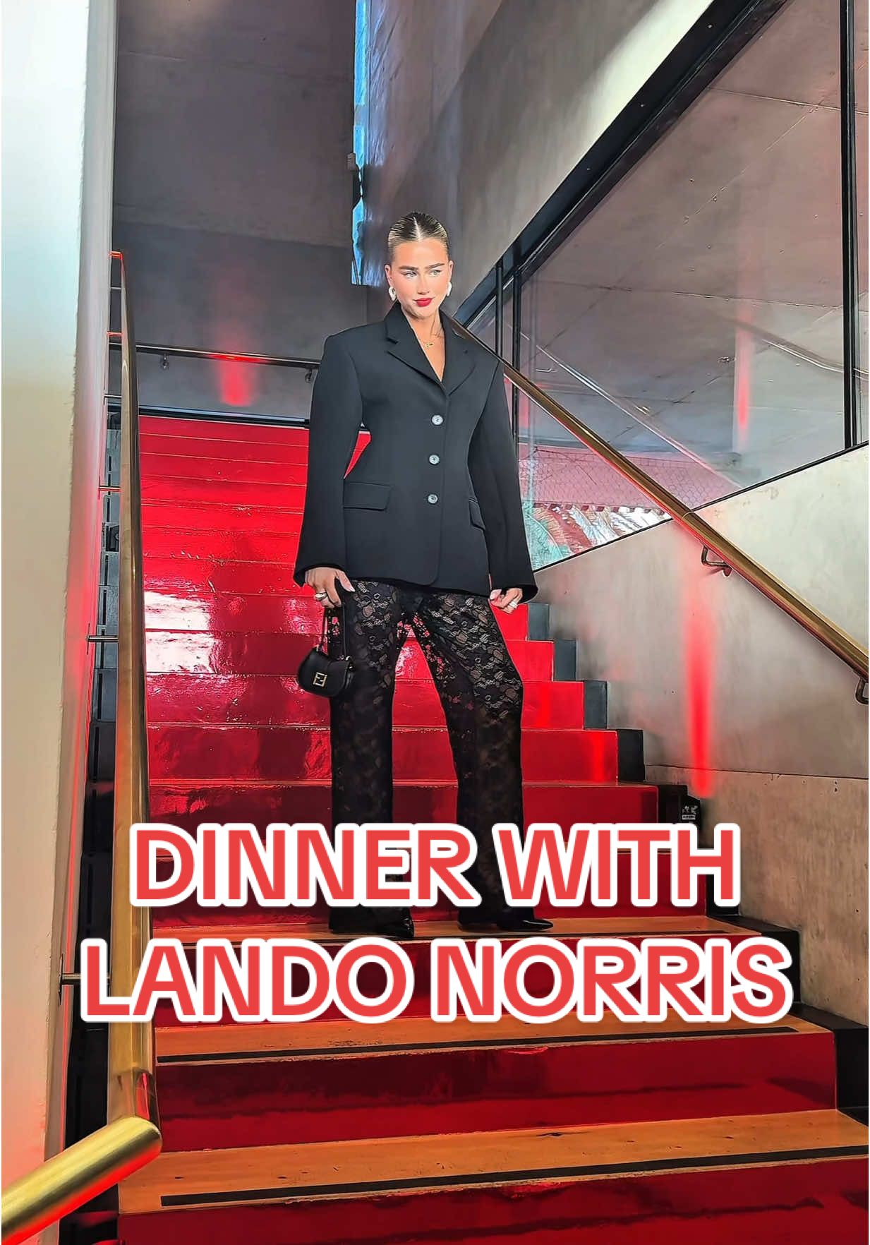 TikTok post by @sophadophaa for Ralph Lauren. Caption reads: GRWM to have dinner with Lando Norris to celebrate....
