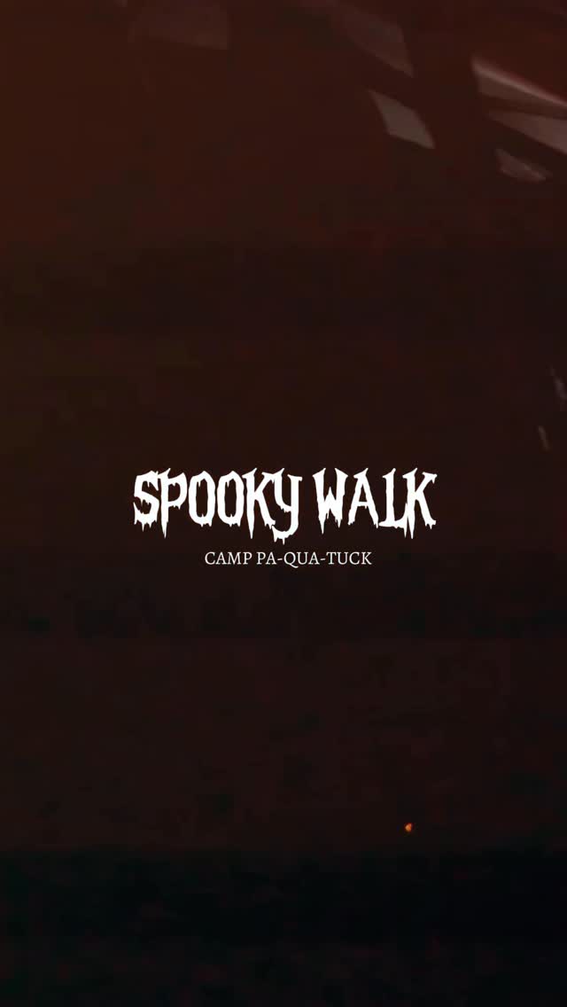 Instagram post by @irishmirish for Discover Long Island. Caption reads: Spooky walk 💀 📍Camp Pa-Qua-Tuck - 2 Chet Swezey....