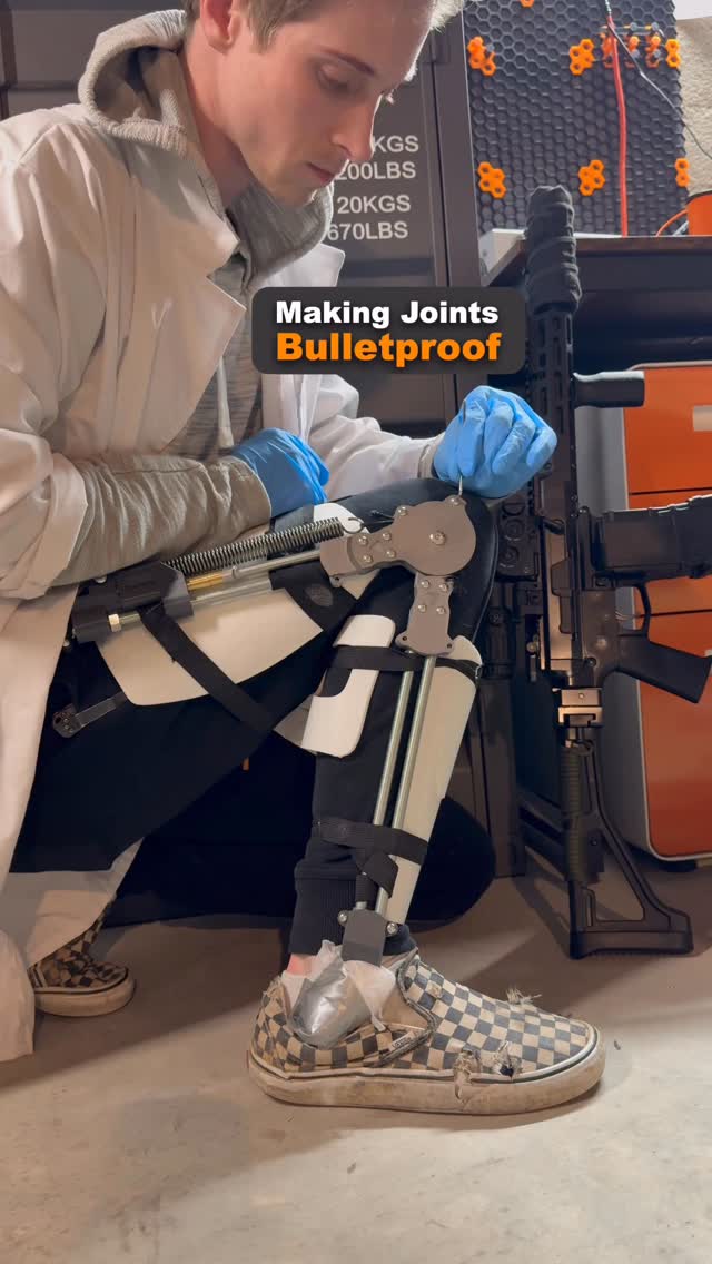 Instagram post by @crashmakerspace for PCBWay. Caption reads: Titanium EXO Beginnings

I’ve rebuilt my hinges....