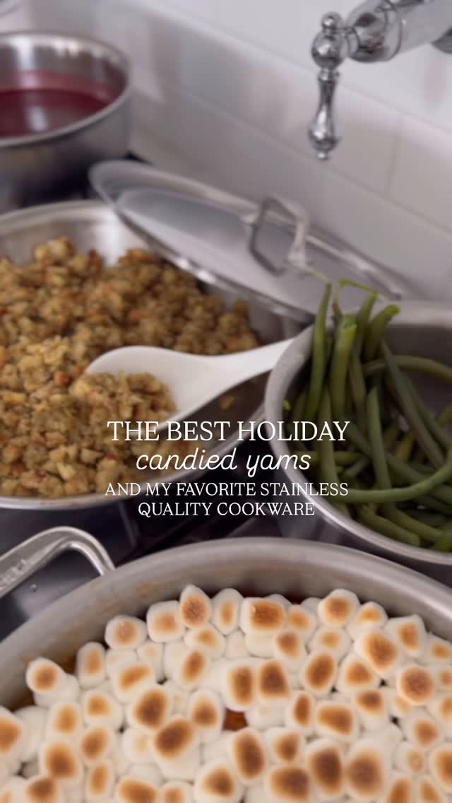 Instagram post by @handmade.farmhouse for Crate and Barrel. Caption reads: [...] stainless line exclusively sold at....