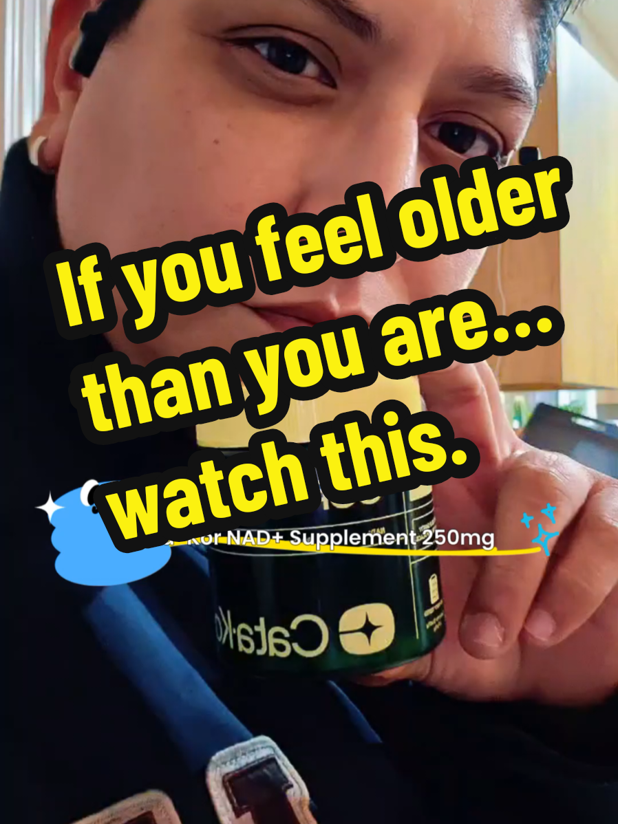 TikTok post by @afterlifeandeternalsoul for CataKor. Caption reads: Nobody talks about NAD+ levels dropping after 30.....