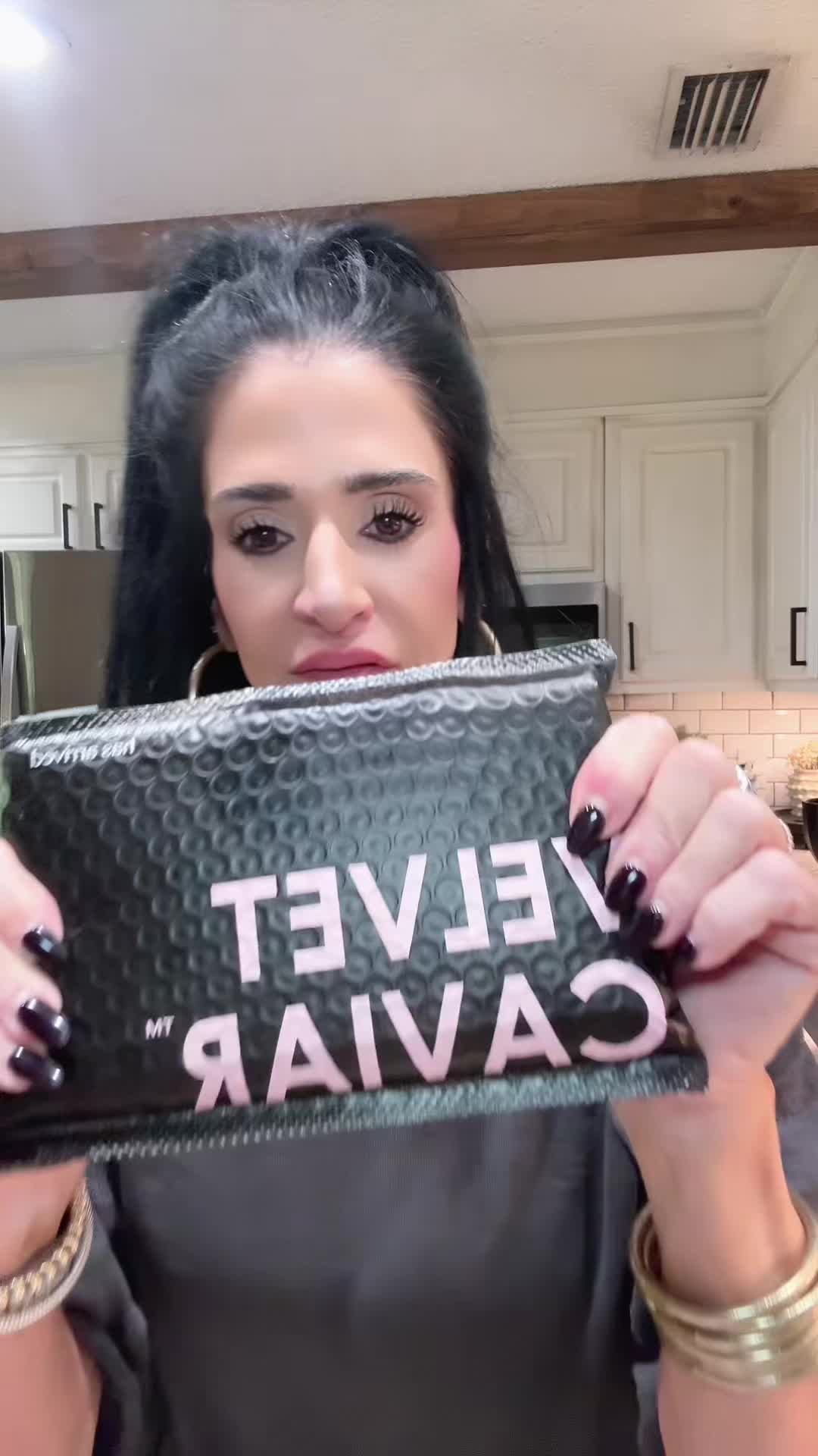 TikTok post by @beth.moore.rn.2.0 for VELVET CAVIAR. Caption reads: [...] excited about my new phone case from....