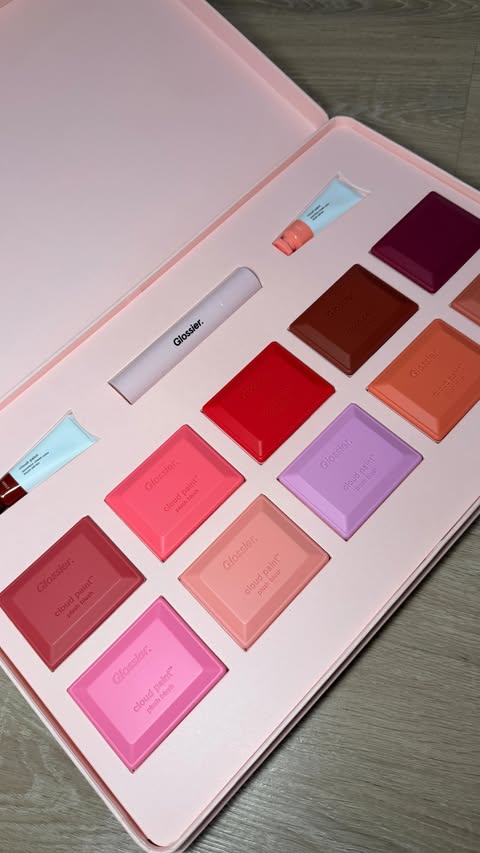 Instagram post by @monihasbini for Glossier. Caption reads: I love these blushes 🩷@glossier #glossierpartner.