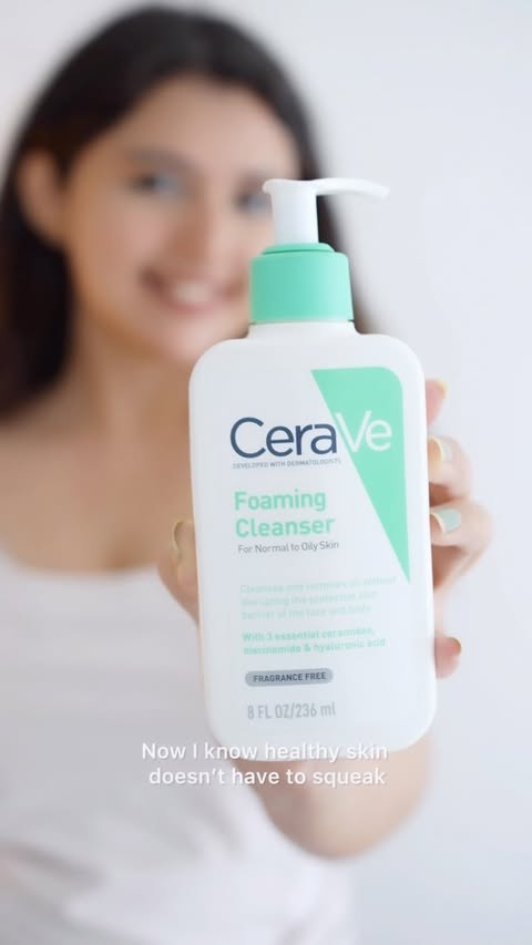 Instagram post by @vedvika_ for CeraVe. Caption reads: [...] days, simple skincare is all you need. ✨....