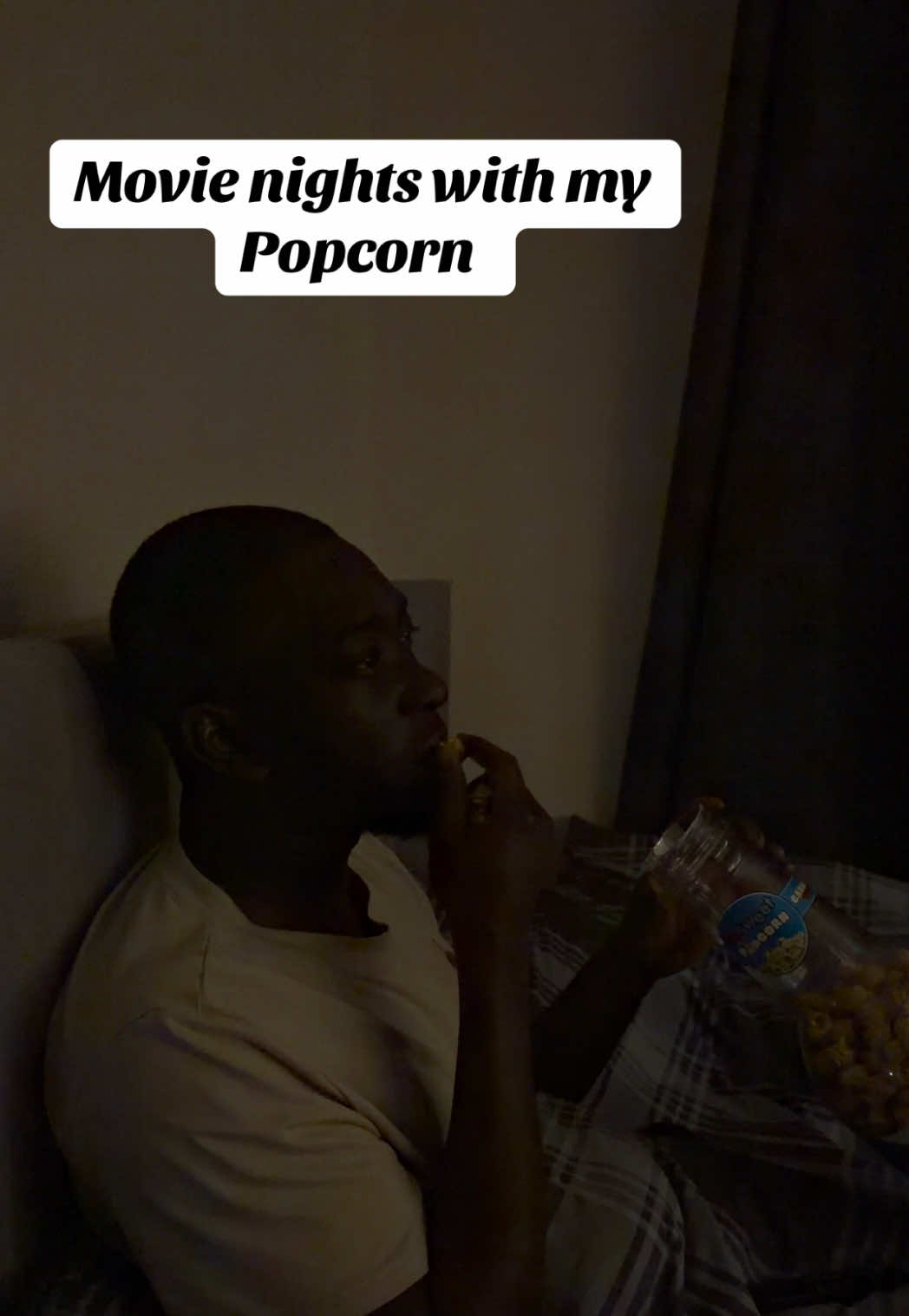 TikTok post by @ezele_nick for SoSweet. Caption reads: Movie nights with my Popcorn @SoSweet #popcorn....