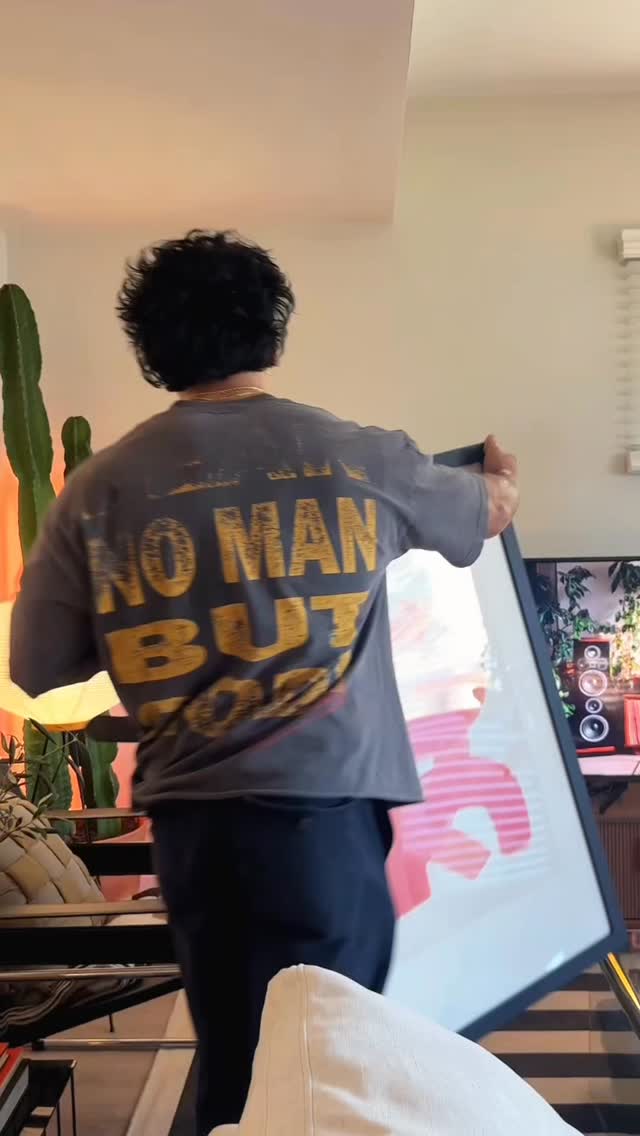 Instagram post by @pauly.jg for Society6. Caption reads: [...] got a whole attitude adjustment + New....