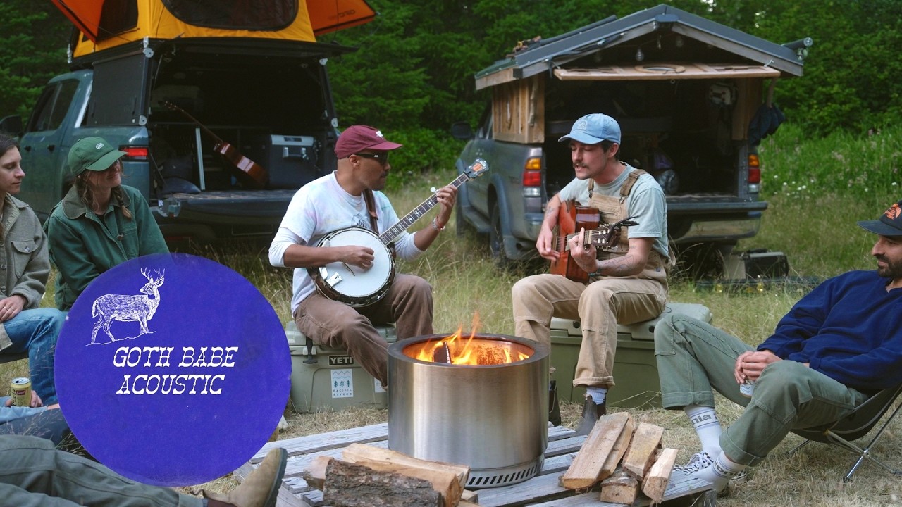 YouTube post by @gothbabemusic for Turtlebox. Caption reads: Goth Babe - "Casita" + "Canary Islands" | Campfire....