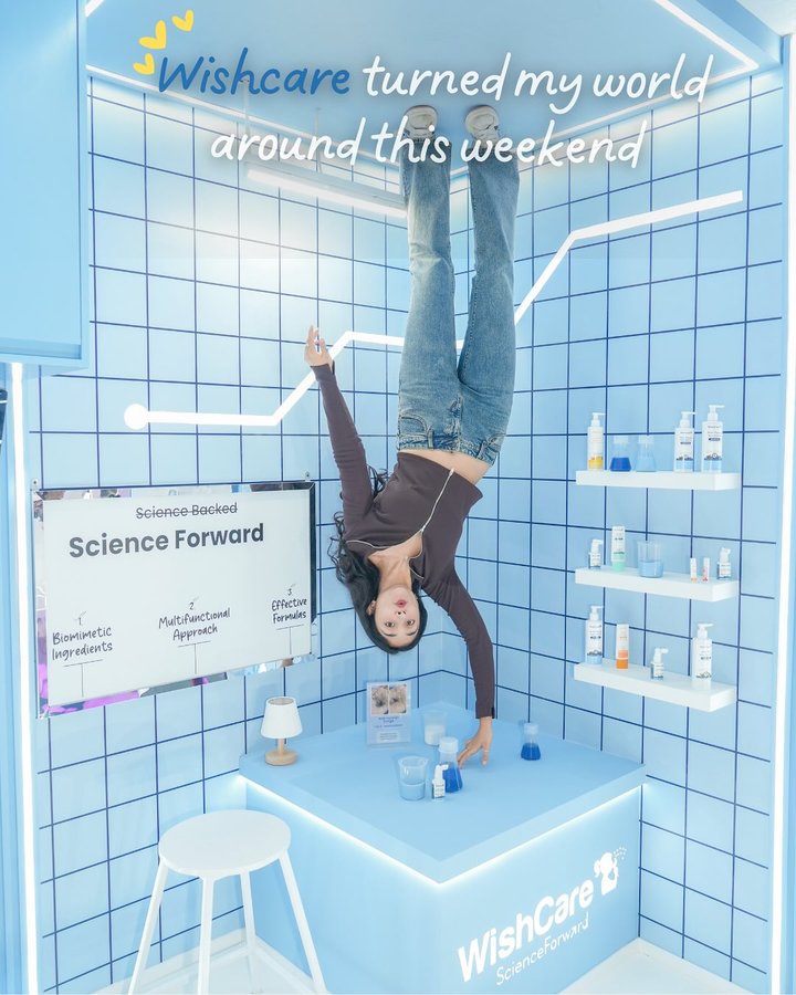 Instagram post by @aakanksha.monga for WishCare. Caption reads: Okay so… I did something totally different last....