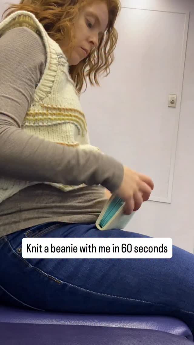 Instagram post by @andsosheknits for KnitPro. Caption reads: If only knitting a beanie was this fast 😅 (jk....