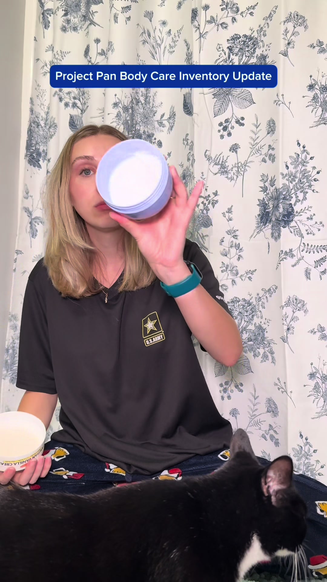 TikTok post by @mary_naccarato for Kopari Beauty. Caption reads: [...] PR …. I have much more to declutter! @Kopari....