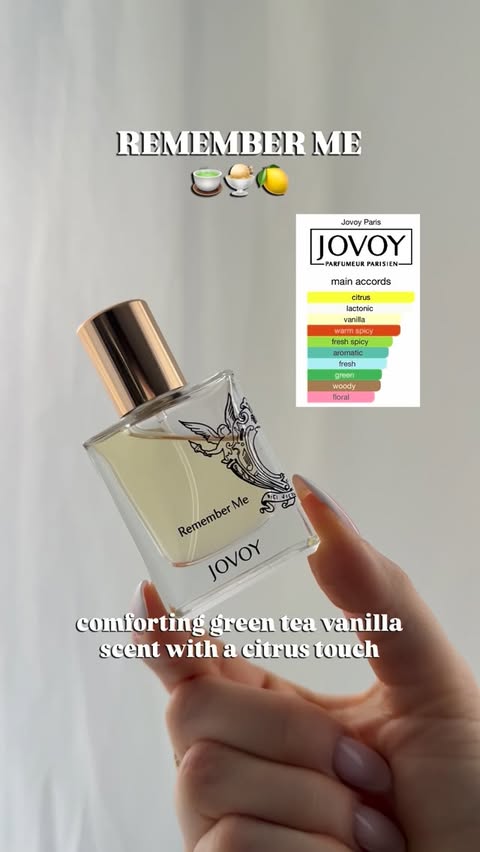 Instagram post by an influencer for Jovoy Parfums. Caption reads: my mini perfume collection 🤍 You can get 15 ml....