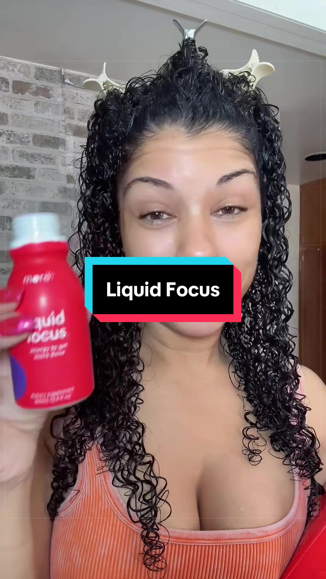 TikTok post by @shellyrio for More Labs. Caption reads: @morelabs #focusboost #energyboost #caffeine [...].
