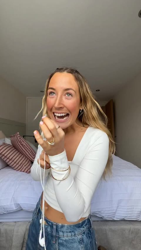 Instagram post by @alexandrabrown__ for Astrid & Miyu. Caption reads: hello bridal era ! 👰😀😀😀 ! (ad/pr)....