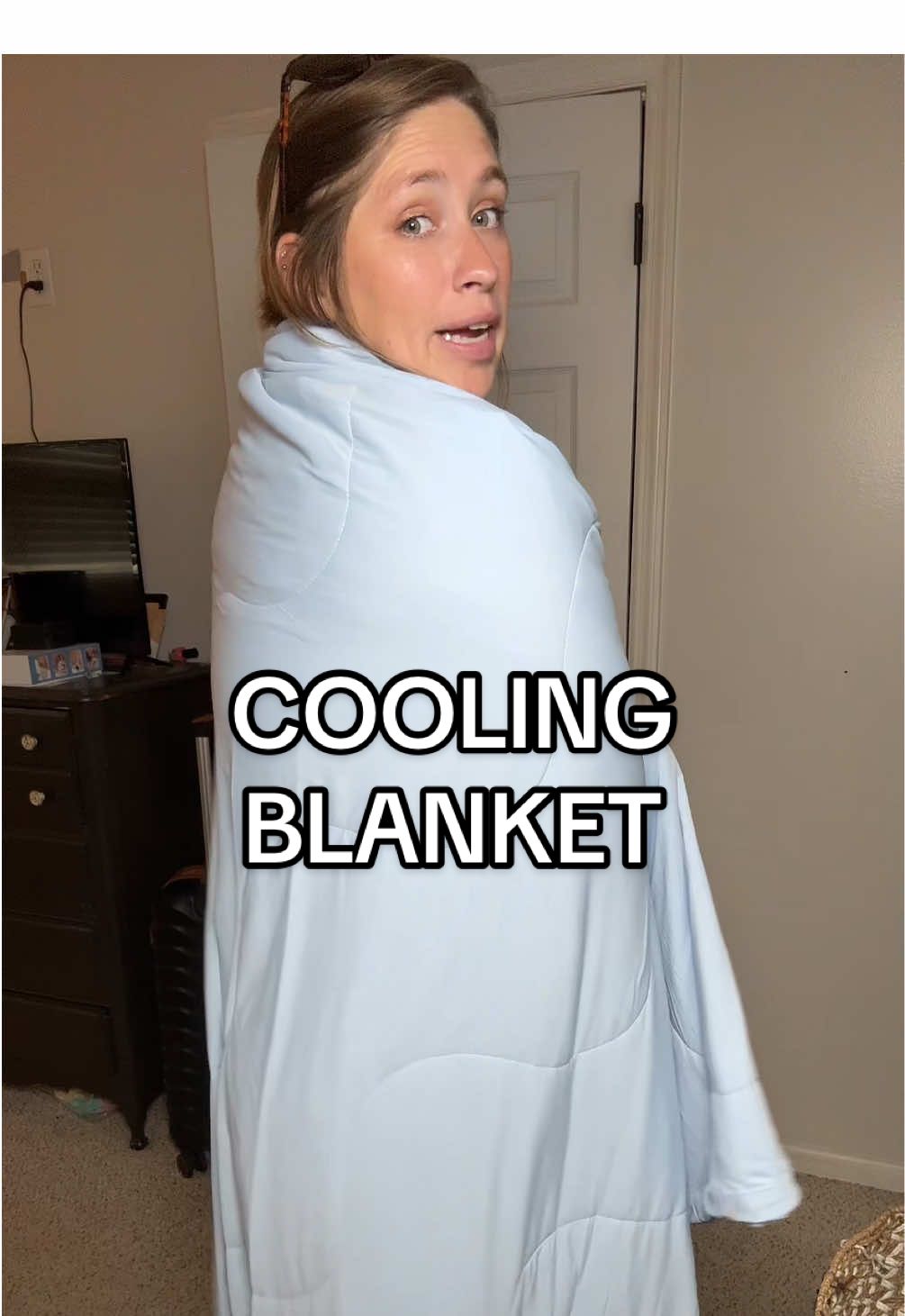 TikTok post by @ashleehardin for Bedsure Home. Caption reads: My new go to blanket this summer....