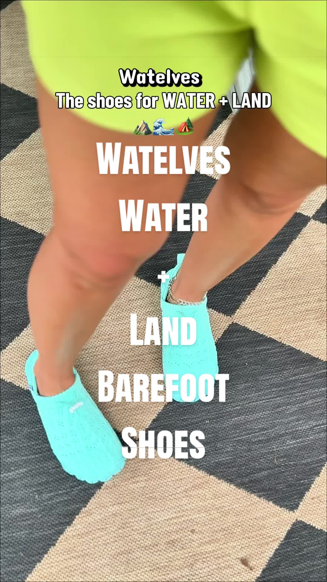 TikTok post by an influencer for WateLves. Caption reads: [...] be SO COMFY & CUTE 🩵👌🌊 @WateLves Footwear....