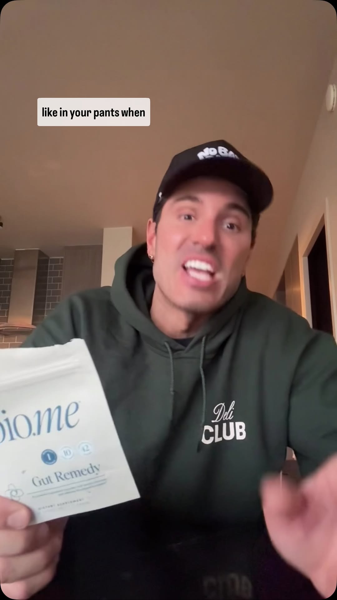 Instagram post by @joeyzauzig for Bio.me. Caption reads: [...] to the ultimate little gut reset from....