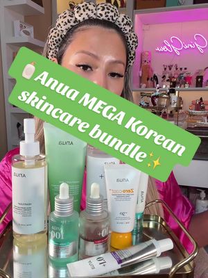TikTok post by @giniglow for Anua Store US. Caption reads: [...] testimony. Results may vary. @Anua Store US....