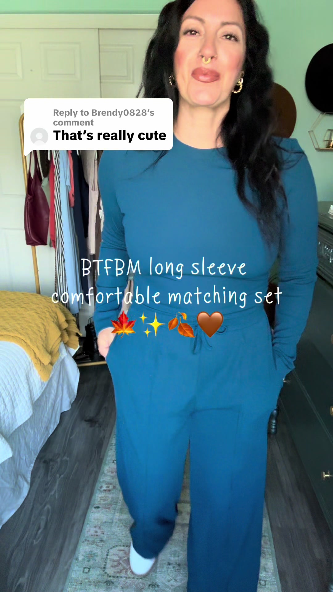 TikTok post by @jasmincampos79 for BTFBM. Caption reads: [...] Perfect for transition to fall outfit!!....