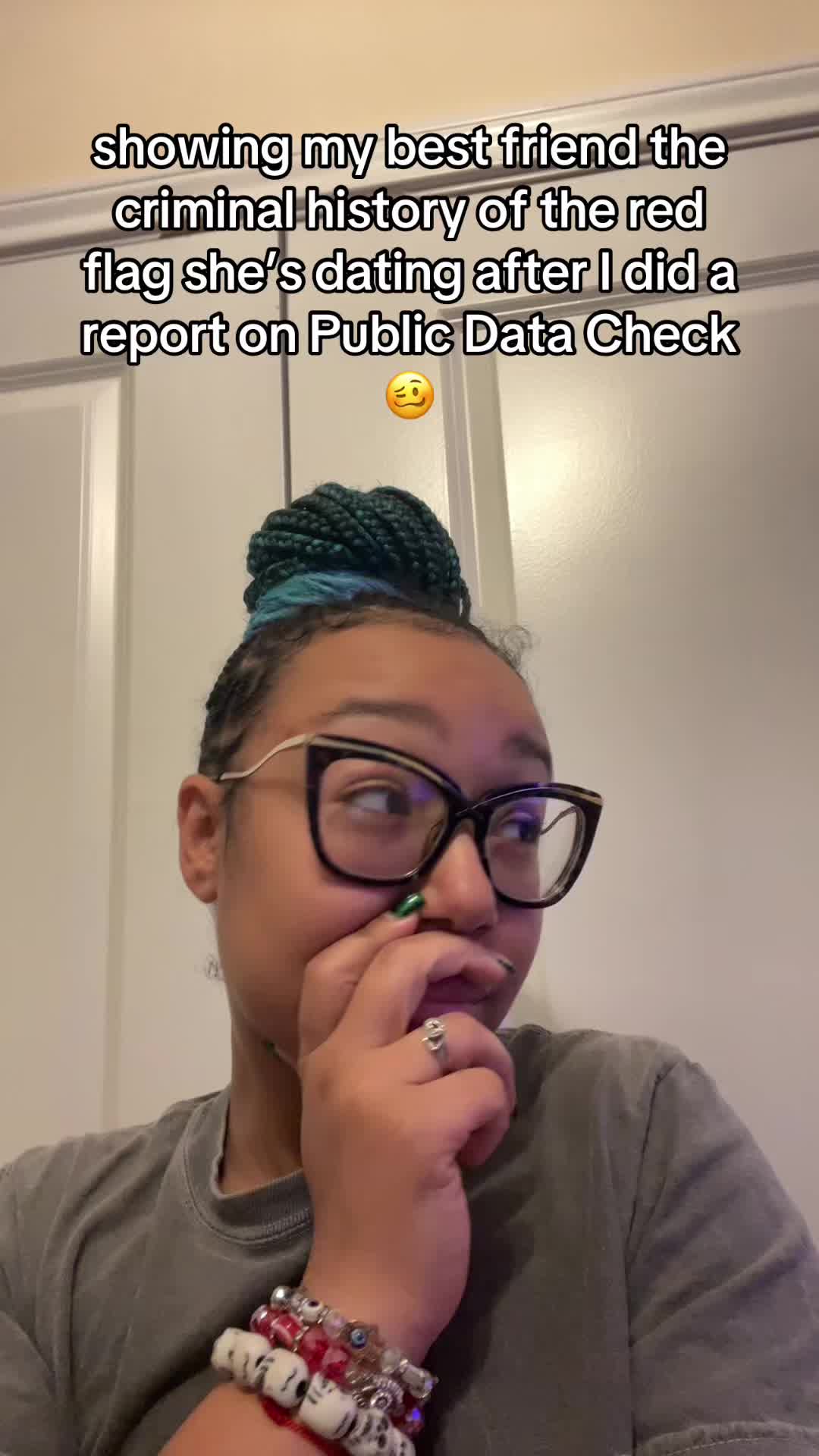 TikTok post by @caileneasely for Public Data Check. Caption reads: Like girl I told you 😭 @Public Data Check....