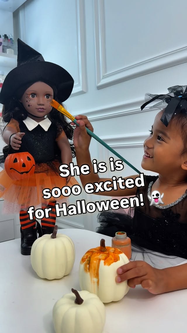 Instagram post by @seth_and_sofia for Our Generation Dolls. Caption reads: ✨ Something Witchy This Way
Comes...👀🎃

Sofia is....
