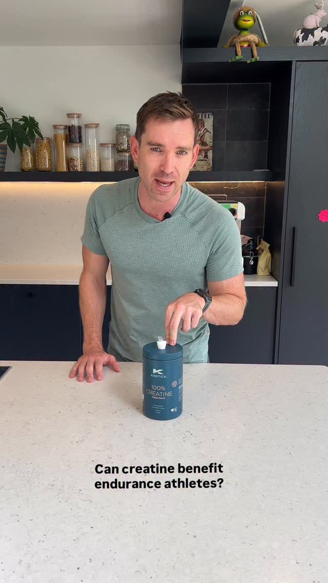 Instagram post by @danieldavey for Kinetica Sports. Caption reads: #AD Can creatine benefit people doing endurance....