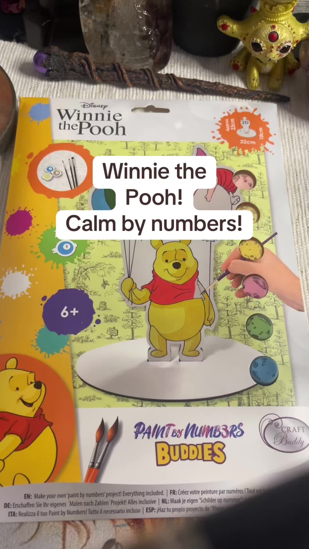 TikTok post by @calmcreatives for Craft Buddy. Caption reads: [...] mind. Painting by numbers is perfect@Craft....