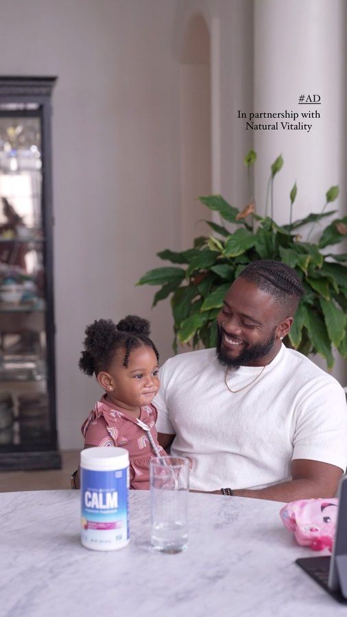 Instagram post by @iamjamesmeeks for Natural Vitality. Caption reads: I’ve been looking for something to help me keep my....