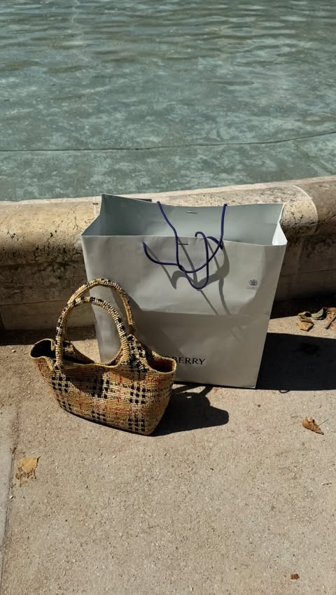 Instagram post by @carlotapitarch for Burberry. Caption reads: it’s not everyday I get a gift from @burberry . .....