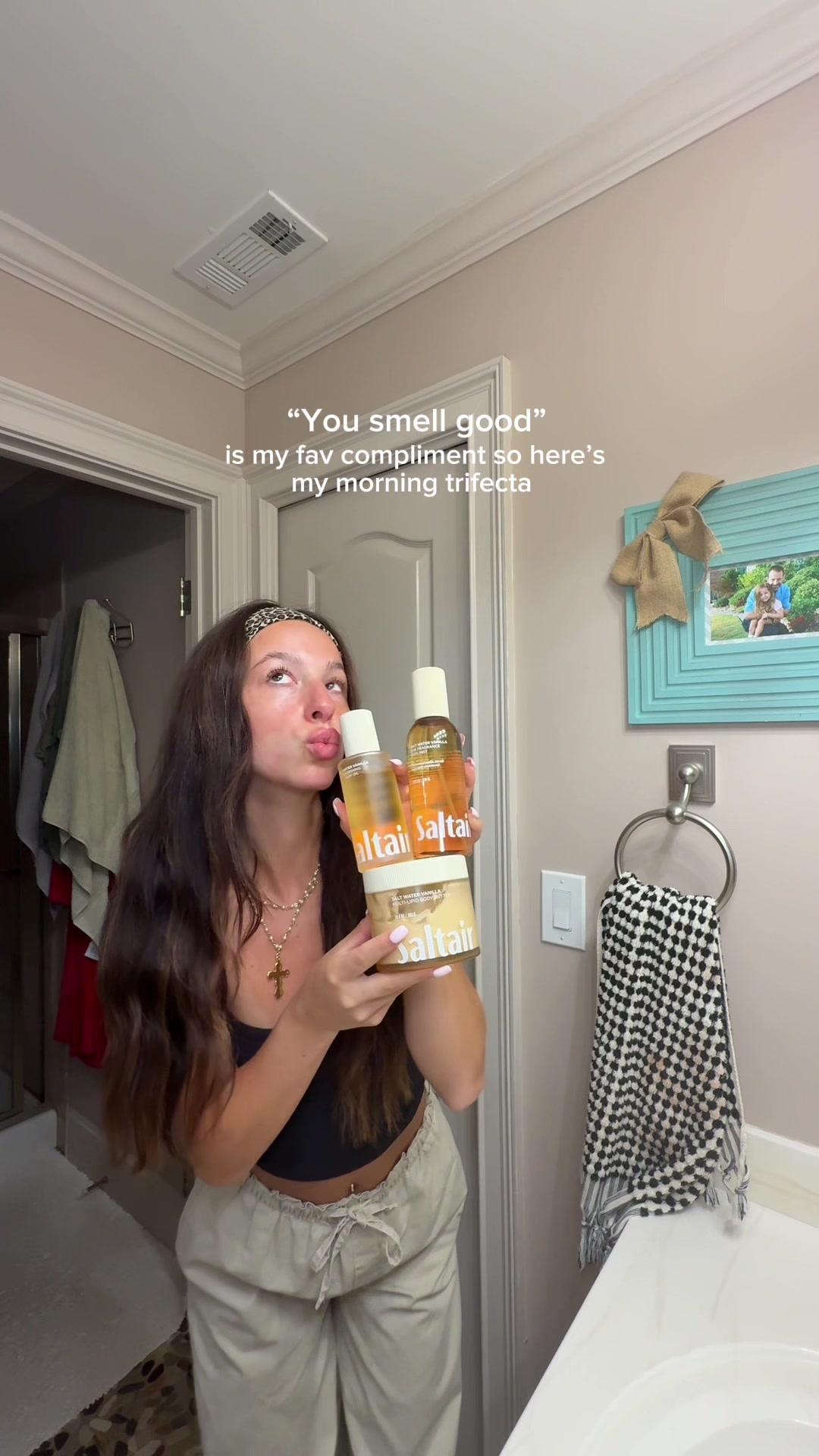 TikTok post by @nikkirogerrss for Saltair. Caption reads: [...] and they say “who smells so good?” 😭🥹....
